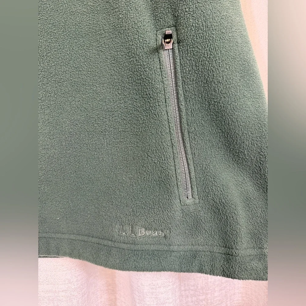 L.L. Bean Men’s Polartec Fleece Vest XXL Regular Green Full Zip Outdoor